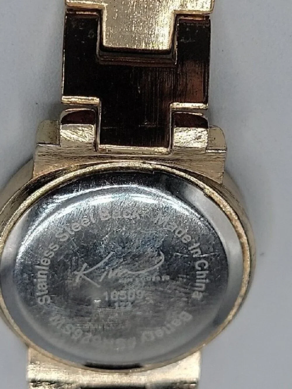 Kardashian Kollection Two-Tone Gold & Black Quartz Link Bracelet Watch - Tested